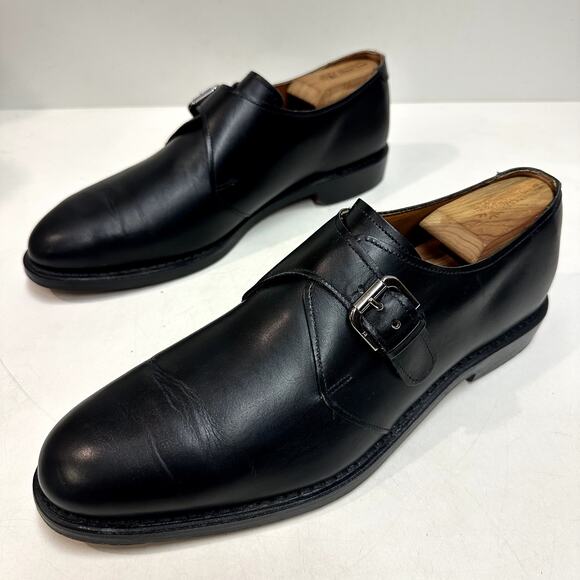 VERY GOOD Ralph Lauren x Allen Edmonds Grant Monk Strap Black Made in USA 10.5 - Picture 5 of 14